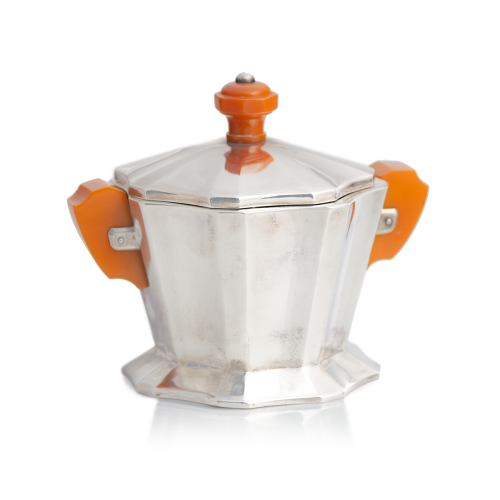 Srebrna cukiernica Art Deco