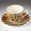 Serwis do herbaty, wzór nr 21, Zakłady Fajansu "Włocławek", dekoracja: Julia Kotarbińska
