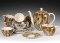 Serwis do herbaty, wzór nr 21, Zakłady Fajansu "Włocławek", dekoracja: Julia Kotarbińska