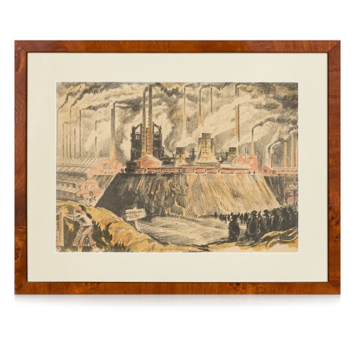 Jan Jerzy Wroniecki (1890 - 1948) "Górny Śląsk", litografia, 1933 rok