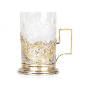 Komplet 6 srebrnych koszyczków do szklanek