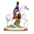 "Generał Bertrand" , porcelanowa figurka -Fabryka porcelany Scheibe-Alsbach w Turyngii