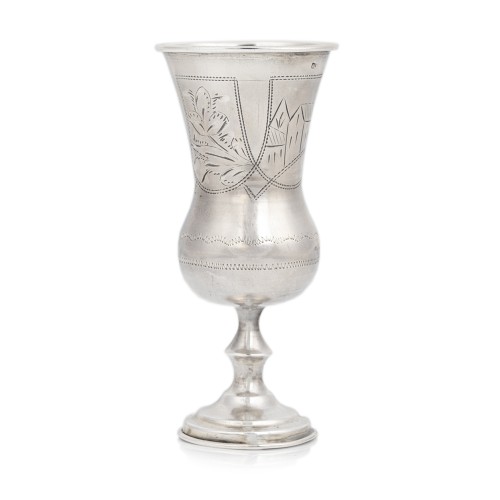 Kieliszek kiduszowy, srebro pr. 84, Warszawa, pocz. XX wieku