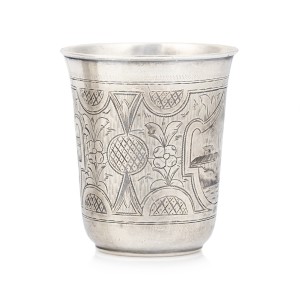 Srebrny kubek kiduszowy , Moskwa - 1876 rok