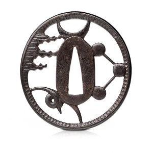 Tsuba - szkoła Akasaka, Japonia, okres EDO (XVIII wiek)