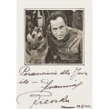 "Czterej pancerni i pies - Sierżant Gustlik Jeleń z Szarikiem", fotografia z autografem, 1971 rok