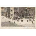 Albrecht Bruck (1874-1964) "Ratusz we Wrocławiu", akwaforta