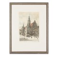 Albrecht Bruck (1874-1964) "Ratusz we Wrocławiu", akwaforta