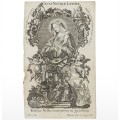 Johann Baptist Klauber (1712–1787) "Causa Nostrae Laetitiae", miedzioryt, XVIII wiek, Augsburg